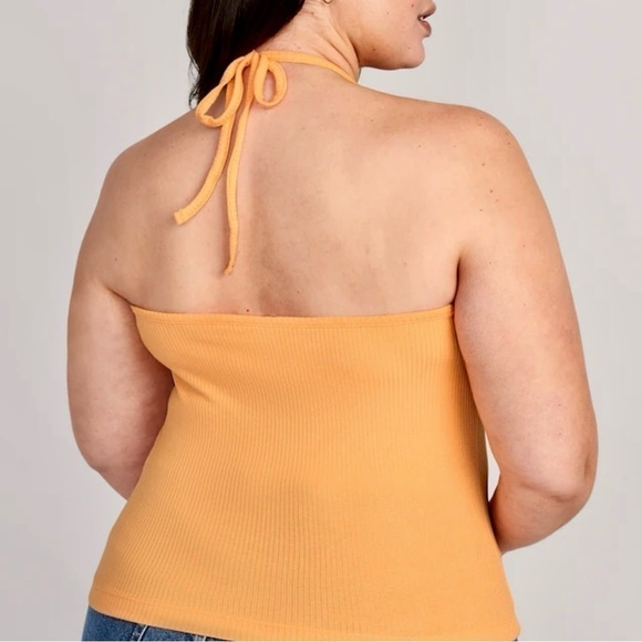 Cropped Halter tank top, Rib-Knit, V-Neck Top for Women, NWT OLD NAVY - Picture 5 of 7